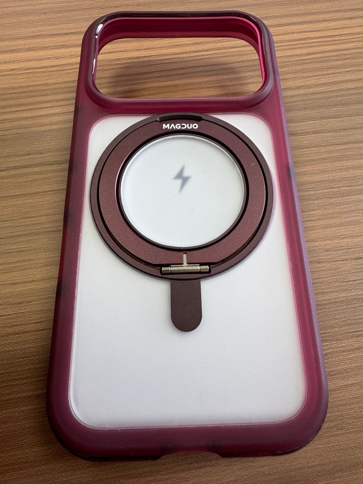 MAGDUO iPhone 18 Pro Magnetic Stand Case Burgundy color