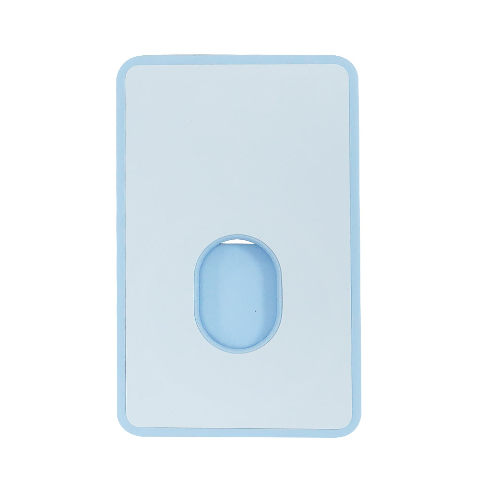 MagStrong Phone Card Holder, Silicone Phone Wallet with Stand Stick on Credit Card Holder for Back of Phone, Anti Slip Out Phone Pocket Compatible for iPhone, Android and Most Smartphones -Blue